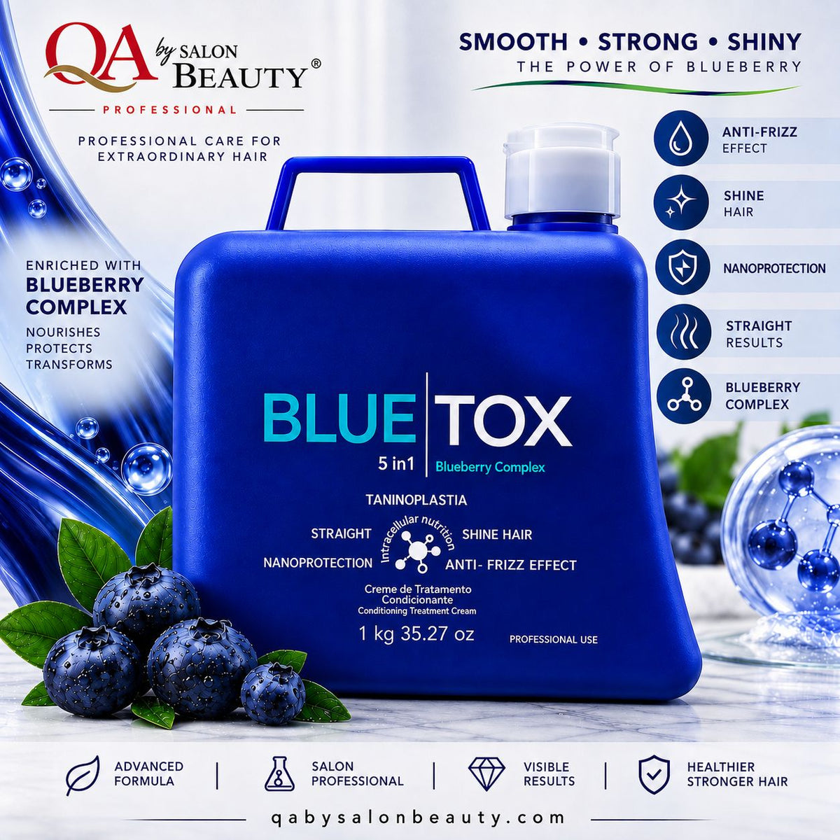 Blue Tox 5-in-1 Blueberry Complex Hair Treatment – 1kg Professional Use
