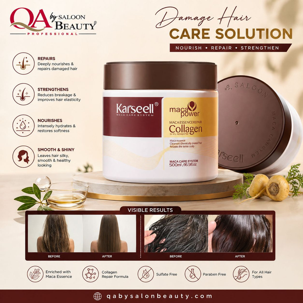 Karseell Maca Power Collagen Hair Treatment Mask – 500ml