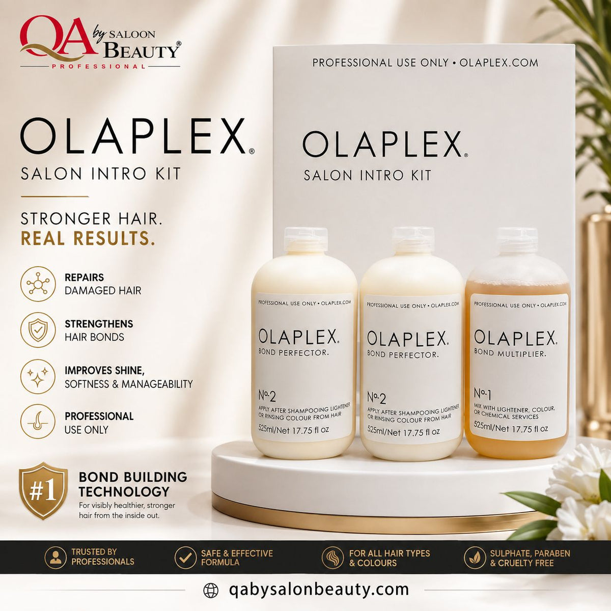 Olaplex Salon Intro Kit – Professional Bond Repair Hair Treatment Set