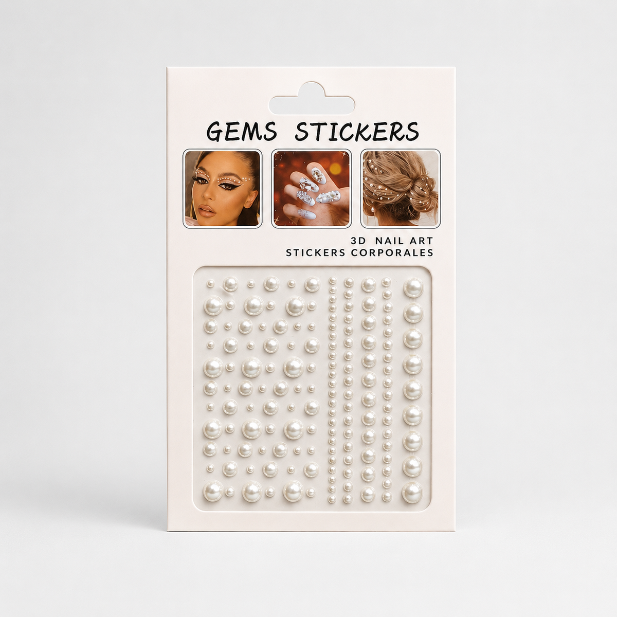 Pearl Gems Stickers for Hair, Eyes & Nails – 3D Self-Adhesive Beauty Pearls