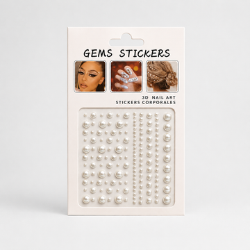 Pearl Gems Stickers for Hair, Eyes & Nails – 3D Self-Adhesive Beauty Pearls