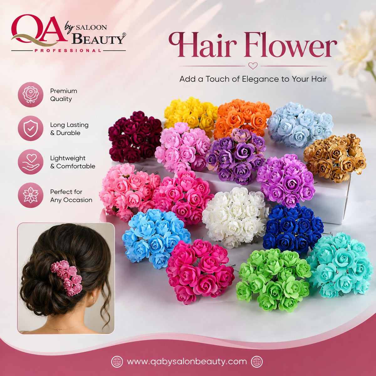 Premium Hair Flower for Women & Girls | Elegant Hair Accessory