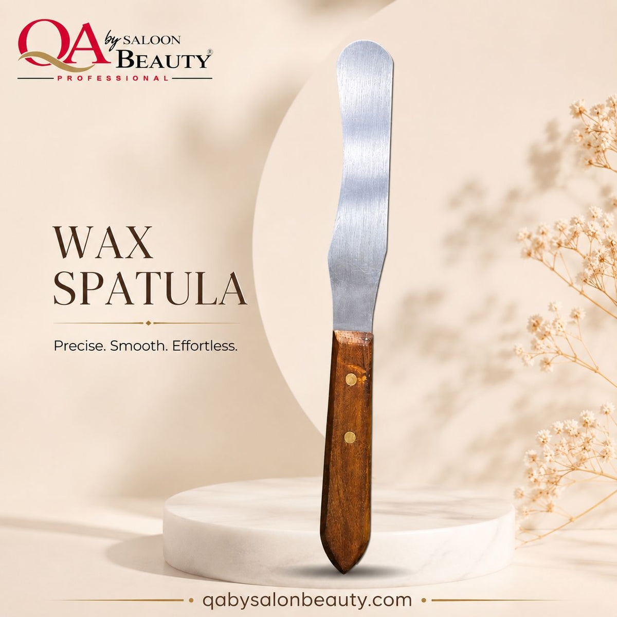QA by Saloon Beauty Wax Spatula – Professional Wooden Handle Wax Applicator