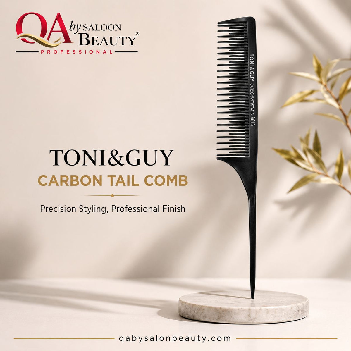 TONI&GUY Carbon Tail Comb 8616 – Professional Styling & Sectioning Comb